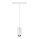 SLV 1006863 NUMINOS® S 48V Pendelleuchte Pendellänge 150 cm 4000 K 40° DALI 2 matt weiß / glänzend chrom
