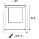 SLV 1007241 DASAR® XL RL runde Abdeckung 24° 3000 K incl. DALI-Treiber edelstahl