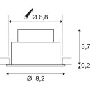 SLV 1007405 NEW TRIA® 68 Deckenspot 2700 K 38° IP 20 / IP 65 rund weiß - Einbaustrahler