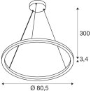 SLV 1007664 ONE CUBE Pendelleuchte 300 cm 4000 K DALI 2 Touch weiß