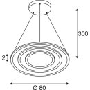 SLV 1007703 ONE FLAT Pendelleuchte triple 300 cm 2700/3000 K DALI 2 Touch messing
