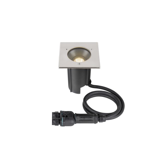 SLV 1007811 DASAR® M Bodeneinbauleuchte eckige Abdeckung 24° 3000 K incl. DALI-Treiber edelstahl