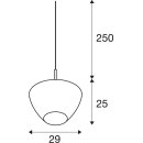 SLV 1007881 PANTILO CONVEX 29 Pendelleuchte 250 cm E27 max. 40 W weiß