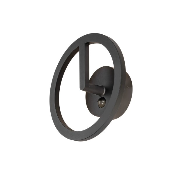 SLV 1007916 Q-RING Wandleuchte Sensor 3000 K IP54 schwarz