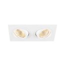 SLV 1008008 NEW TRIA® 155 Deckeneinbauring L: 17 B: 9 H: 4 cm zweiflammig IP 20 weiß