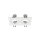 SLV 1008008 NEW TRIA® 155 Deckeneinbauring L: 17 B: 9 H: 4 cm zweiflammig IP 20 weiß