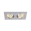 SLV 1008009 NEW TRIA® 155 Deckeneinbauring L: 17 B: 9 H: 4 cm zweiflammig IP 20 aluminium