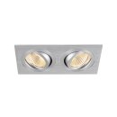 SLV 1008009 NEW TRIA® 155 Deckeneinbauring L: 17 B: 9 H: 4 cm zweiflammig IP 20 aluminium