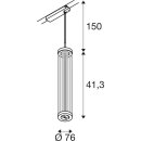 SLV 1008043 QUIMERA 1~ Pendelleuchte Pendellänge 150 cm 2700 K PHASE dunkel kupfer