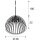 SLV 1008045 WUD Pendelleuchte E27 half round offenes Kabelende 1 x max. 60 W schwarz