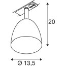 SLV 1008054 PARA CONE 14 1 Phasen System Leuchte GU10 kupfer/weiß