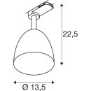 SLV 1008057 PARA CONE 14 3 Phasen System Leuchte GU10 kupfer/weiß