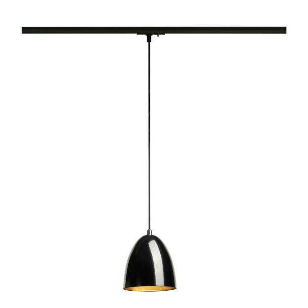 SLV 1008058 PARA CONE 14 Pendelleuchte für 1 Phasen System GU10 schwarz/gold