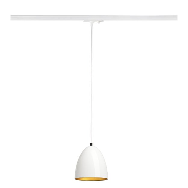 SLV 1008059 PARA CONE 14 Pendelleuchte für 1 Phasen System GU10 weiß/gold