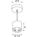 SLV 1008118 VARYT Pendelleuchte E14 Pendellänge 150 cm 1x max. 6 W kupfer