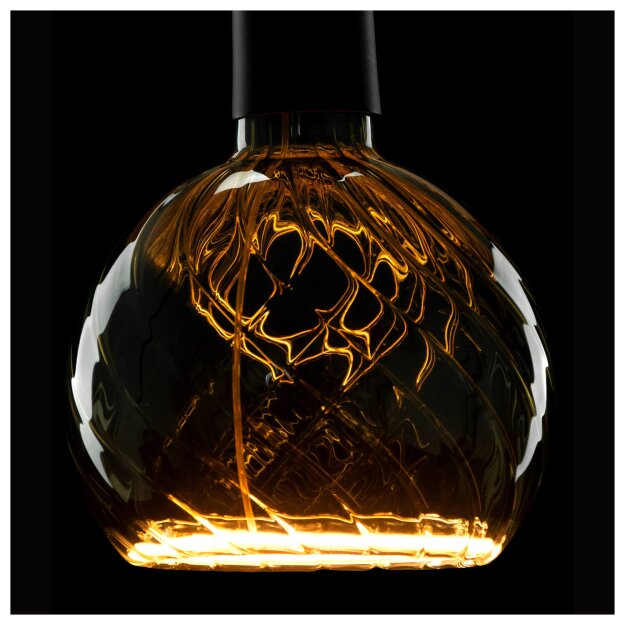 SLV 1008151 LED Floating Globe 150 twisted LED-Leuchtmittel smokey grey E27 PHASE 6 W 1900 K