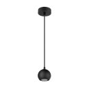 SLV 1008172 LIGHT EYE® 90 Pendelleuchte GU10 Pendellänge 150 cm 1x max. 6 W matt schwarz