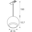 SLV 1008174 LIGHT EYE® 150 1~ Pendelleuchte GU10 Pendellänge 150 cm 1x max. 13 W matt schwarz