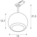 SLV 1008185 LIGHT EYE ® 150 3~ Spot rund GU10 1x max. 13 W matt weiß