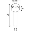 SLV 1008193 PHOTONI CYL POLE 75 Stehleuchte E27 1x max. 13 W schwarz