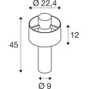 SLV 1008195 PHOTONI CYL POLE 45 Stehleuchte E27 1x max. 13 W schwarz