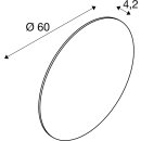 SLV 1008202 MANA 60 Leuchtenschirm rund H: 4.2 cm schwarz