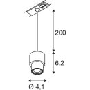 SLV 1008207 PURI 2.0 Basic 1~ Pendelleuchte GU10 Pendellänge 200 cm 1x max. 6 W schwarz