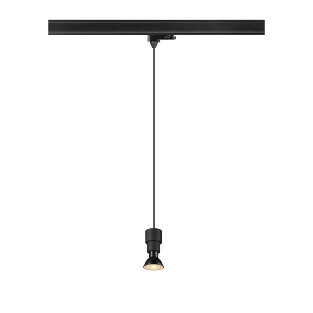 SLV 1008210 PURI 2.0 Basic 3~ Pendelleuchte GU10 Pendellänge 200 cm 1x max. 6 W schwarz