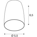 SLV 1008224 PURI 2.0 Dome Leuchtenschirm H: 6.5 cm schwarz