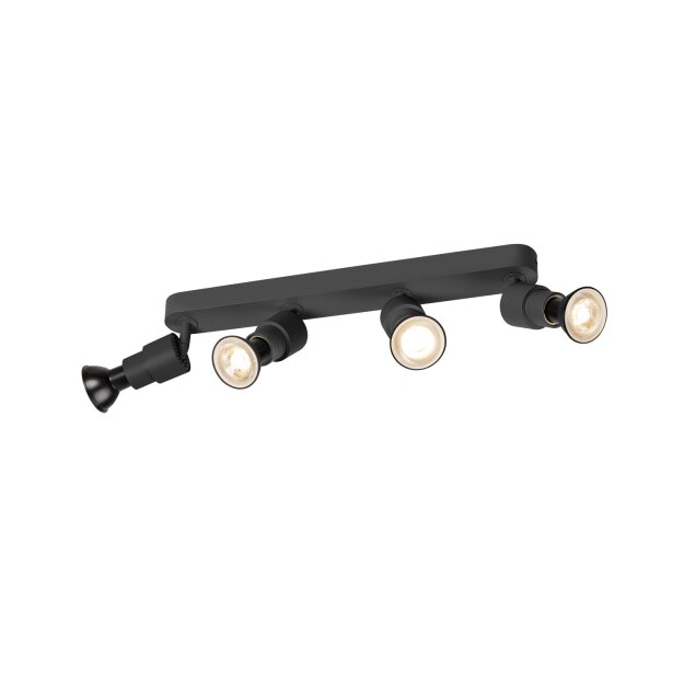 SLV 1008239 PURI 2.0 Basic Wand- und Deckenaufbauleuchte long 4 x max. 6 W GU10 schwarz
