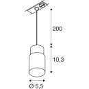SLV 1008256 PURI 2.0 Tube 1~ Pendelleuchte GU10 Pendellänge 200 cm 1x max. 6 W weiß