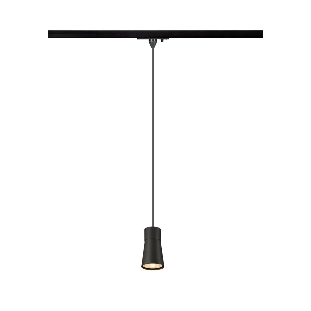 SLV 1008258 PURI 2.0 Cone 1~ Pendelleuchte GU10 Pendellänge 200 cm 1x max. 6 W schwarz