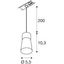 SLV 1008259 PURI 2.0 Cone 1~ Pendelleuchte GU10 Pendellänge 200 cm 1x max. 6 W schwarz / gold