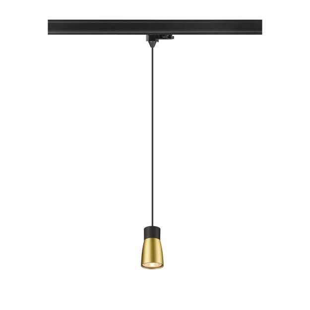 SLV 1008282 PURI 2.0 Dome 3~ Pendelleuchte GU10 Pendellänge 200 cm 1x max. 6 W schwarz / gold