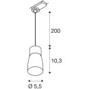 SLV 1008282 PURI 2.0 Dome 3~ Pendelleuchte GU10 Pendellänge 200 cm 1x max. 6 W schwarz / gold