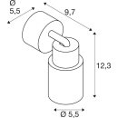 SLV 1008287 PURI 2.0 Tube Wand- und Deckenaufbauleuchte 1x max. 6 W GU10 grau