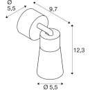 SLV 1008291 PURI 2.0 Cone Wand- und Deckenaufbauleuchte 1x max. 6 W GU10 grau