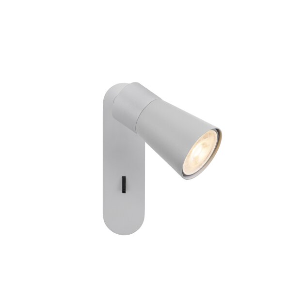 SLV 1008303 PURI 2.0 Cone Wand- und Deckenaufbauleuchte Schalter rechteckig 1x max. 6 W GU10 grau
