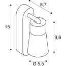 SLV 1008303 PURI 2.0 Cone Wand- und Deckenaufbauleuchte Schalter rechteckig 1x max. 6 W GU10 grau