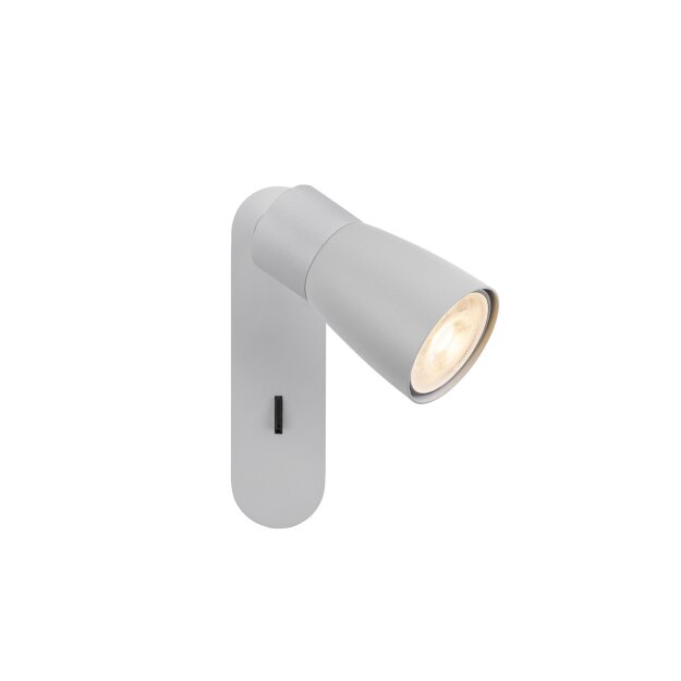 SLV 1008307 PURI 2.0 Dome Wand- und Deckenaufbauleuchte Schalter rechteckig 1x max. 6 W GU10 grau