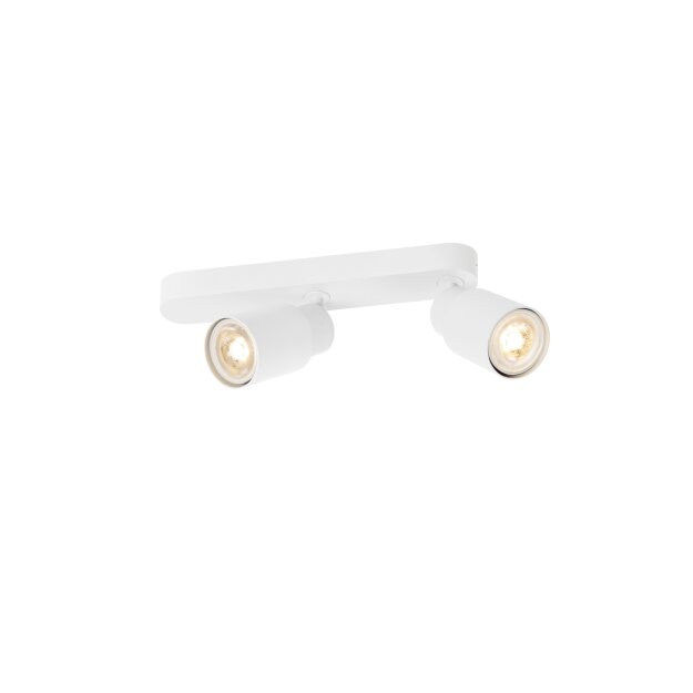 SLV 1008310 PURI 2.0 Tube Wand- und Deckenaufbauleuchte asymmetrisch 2 x max. 6 W GU10 weiß