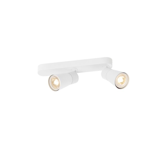 SLV 1008314 PURI 2.0 Cone Wand- und Deckenaufbauleuchte asymmetrisch 2 x max. 6 W GU10 weiß