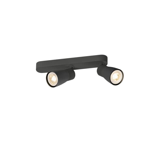 SLV 1008316 PURI 2.0 Dome Wand- und Deckenaufbauleuchte asymmetrisch 2 x max. 6 W GU10 schwarz