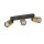 SLV 1008321 PURI 2.0 Tube Wand- und Deckenaufbauleuchte long 3 x max. 6 W GU10 schwarz / gold