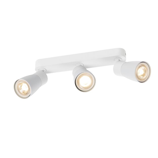 SLV 1008330 PURI 2.0 Dome Wand- und Deckenaufbauleuchte long 3 x max. 6 W GU10 weiß