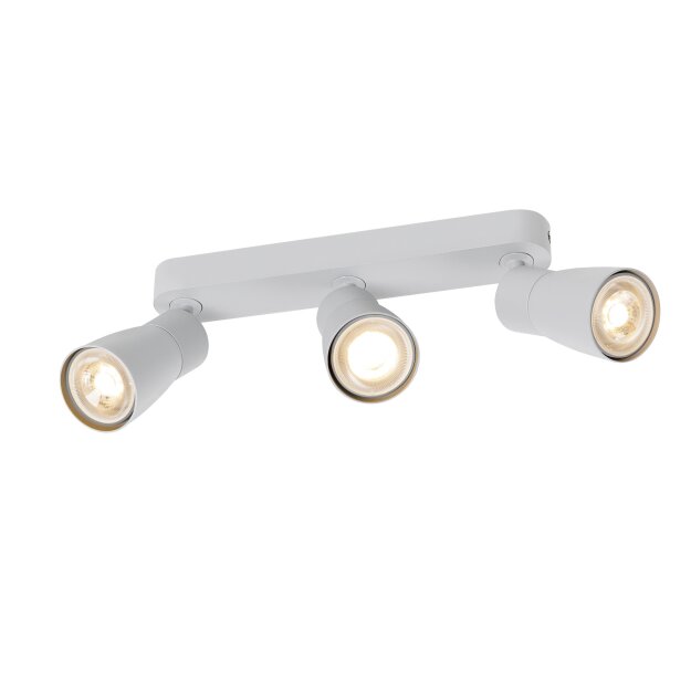 SLV 1008331 PURI 2.0 Dome Wand- und Deckenaufbauleuchte long 3 x max. 6 W GU10 grau