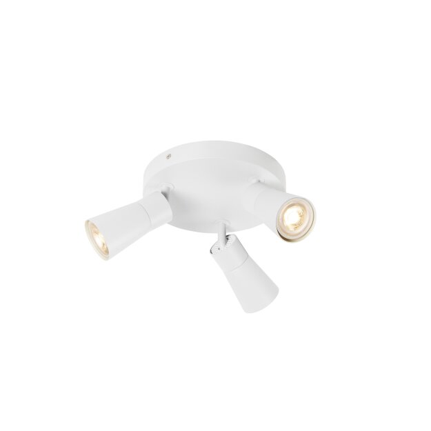 SLV 1008338 PURI 2.0 Cone Wand- und Deckenaufbauleuchte rund 3 x max. 6 W GU10 weiß