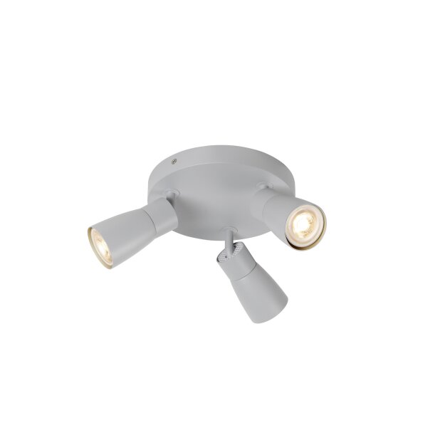 SLV 1008343 PURI 2.0 Dome Wand- und Deckenaufbauleuchte rund 3 x max. 6 W GU10 grau