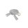 SLV 1008343 PURI 2.0 Dome Wand- und Deckenaufbauleuchte rund 3 x max. 6 W GU10 grau