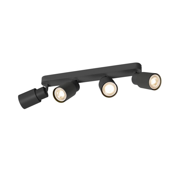 SLV 1008344 PURI 2.0 Tube Wand- und Deckenaufbauleuchte long 4 x max. 6 W GU10 schwarz